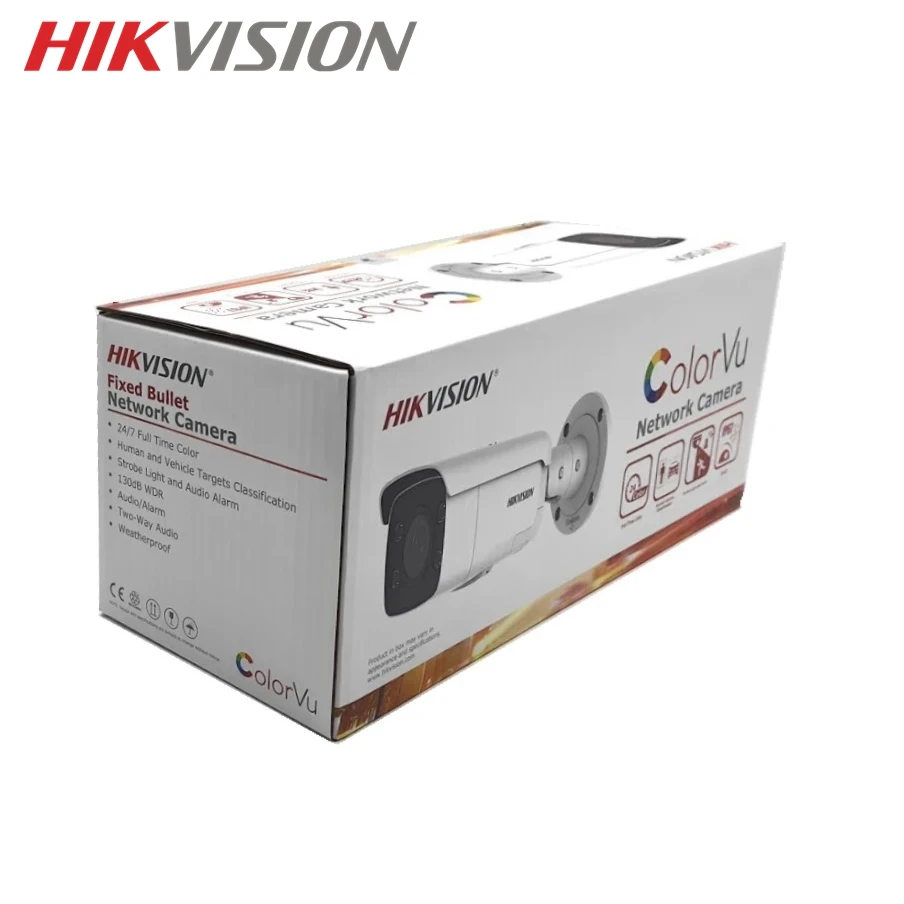Hikvision Ds-2Cd2T87G2-Lsu/Sl 8Mp Colorvu Luce Stroboscopica Telecamera Ip Bullet Fissa H.265 Impermeabile Ip67 Ir 30M