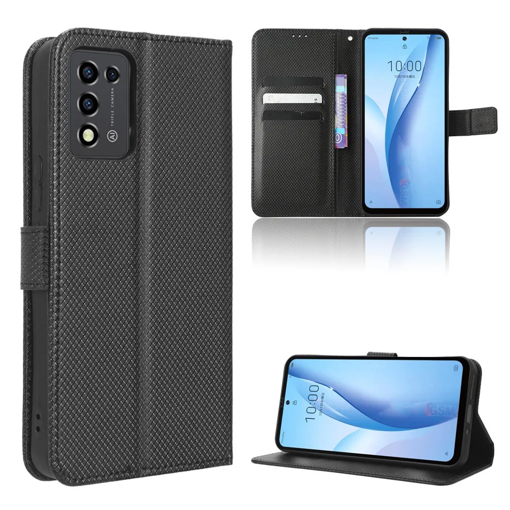 Per Zte Libero 5G Iii Custodia Luxury Flip Diamond Pattern Skin Pu Leather Wallet Stand Case Per Zte Libero 5G Iii Phone Bag