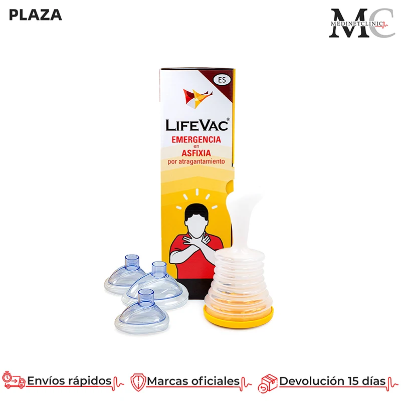 Confezione Anti Asfissia Lifevac. Attrezzatura Di Emergenza Per Strozzatura. Azione Immediata. Dispositivo Di Aspirazione. Con Maschera Per Adulti, Pe