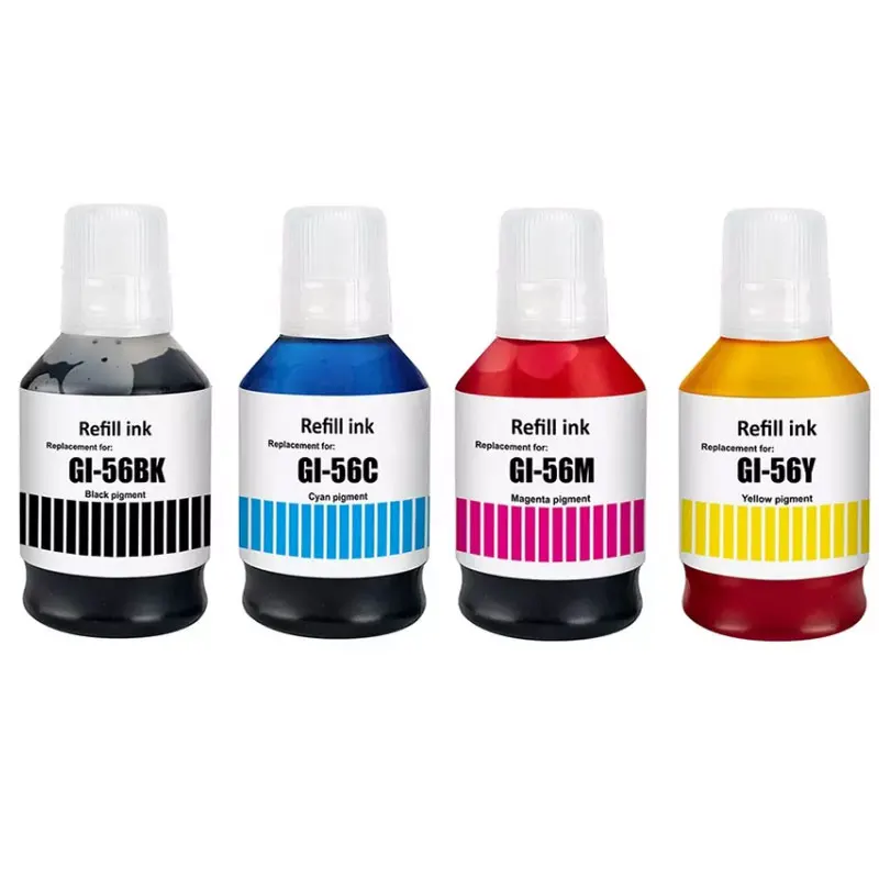 Gi-56 Premium Pigment Refill Ink Kit Per Stampante Canon Gi56 Gi 56 Maxify Gx5050 Gx6050 Gx7050