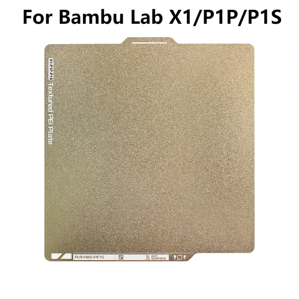 Build Plate Pei Bed Per Bambu Lab X1/P1P/P1S Texture Double Sided Pei Spring Steel Sheet Per Bamboo Lab Accessori Per Stampanti 3D