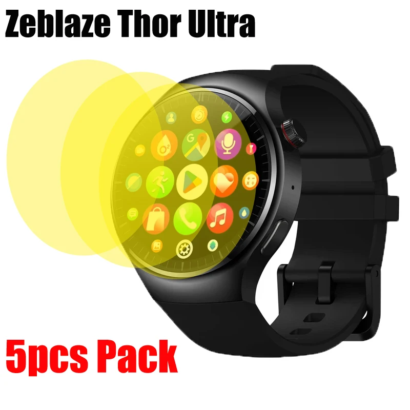 Pellicola 5 Pezzi Per Zeblaze Thor Ultra Screen Protector Smart Watch Tpu Hydrogel Unthin Hd Pellicole Antigraffio