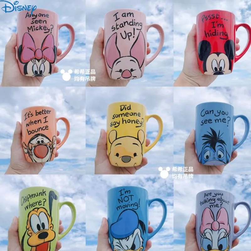 530Ml Disney Mickey Mouse Cartoon Ceramic Mugs Minnie Donald Duck Pooh Pig Ceramic Travel Milk Cup Tazze E Tazze Tazza Da Caffè