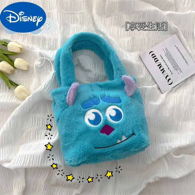 Miniso Disney New Mickey Handbag Girls Cute Plush Winnie The Pooh Handbag Cartoon Shoulder Bag Stitch Bag Borse A Mano Per Le Donne