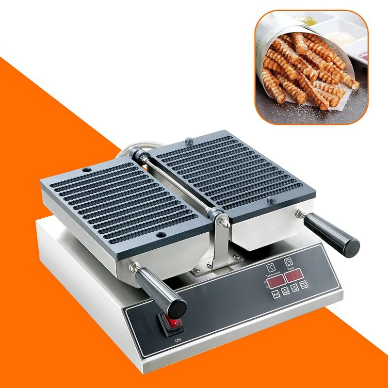 Waffle Maker Commercial Filettato Snack Corpo In Acciaio Inossidabile Rivestimento Antiaderente Pan Controllo Numerico Intelligente