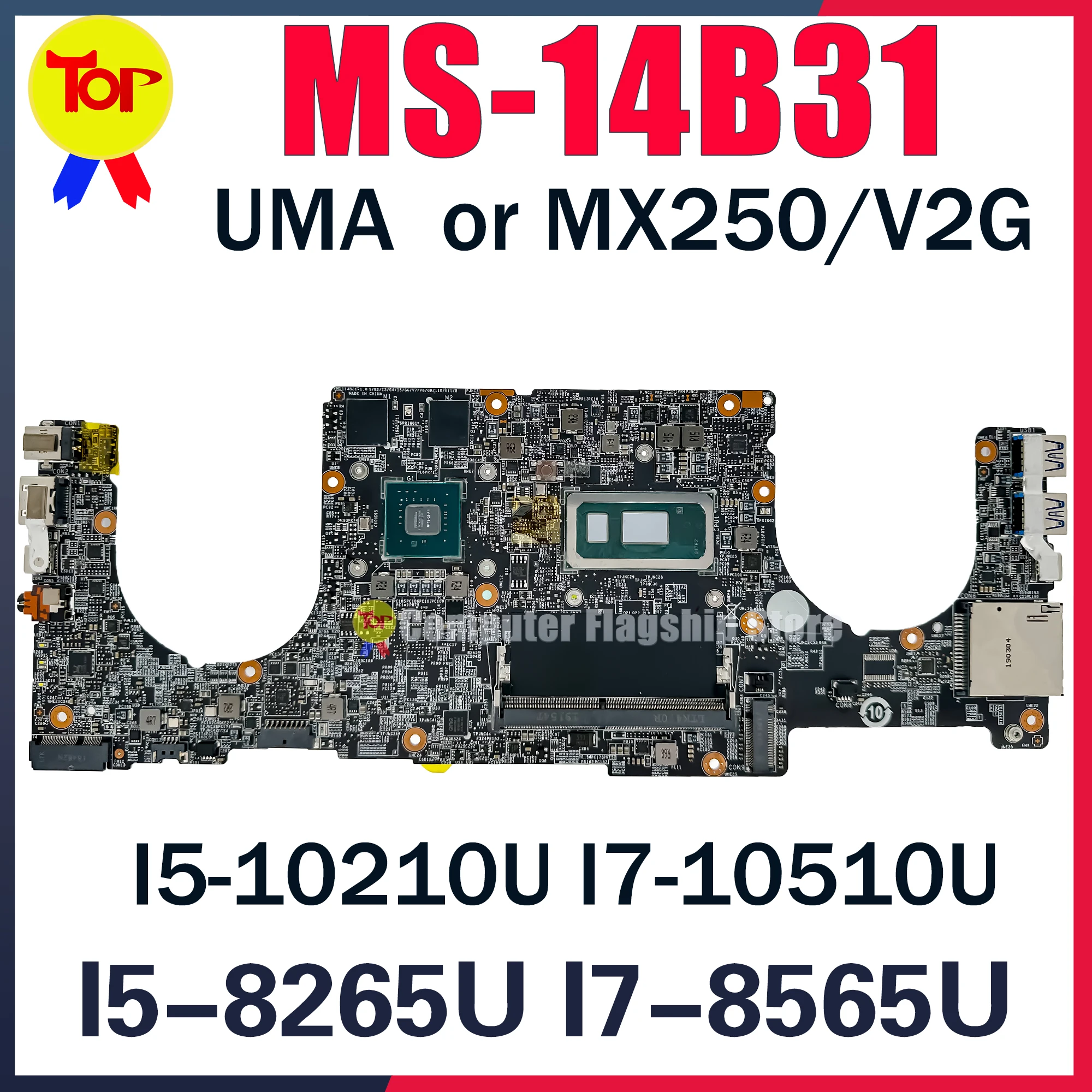 Ms-14B31 Scheda Madre Del Computer Portatile Per Msi Ps42 Modern 8Mo Ms-14B3 I5-8265U I7-8565U I5-10210U Scheda Madre Mx250 100% Testd Spedizione Velo