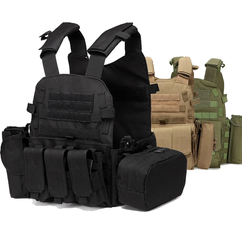 Caccia Tactical Body Armor Molle Plate Carrier Vest Outdoor Shooting Game Paintball Airsoft Gilet Protettivo Equipaggiamento Militare