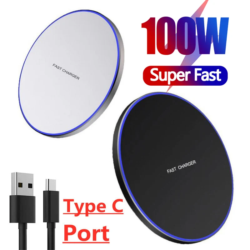 2023 Nuovo Caricabatterie Wireless 100W Per Iphone 15 14 13 X Xr Xs Max 8 Per Samsung S10 S20 Note10 20 Xiaomi Huawei Phone