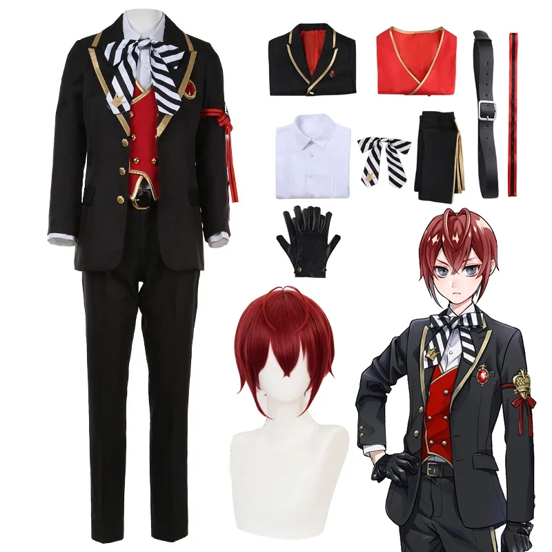 Disfraz De Twisted Wonderland Para Hombre, Disfraz De Roshearts, Peluca, Disfraz De Halloween