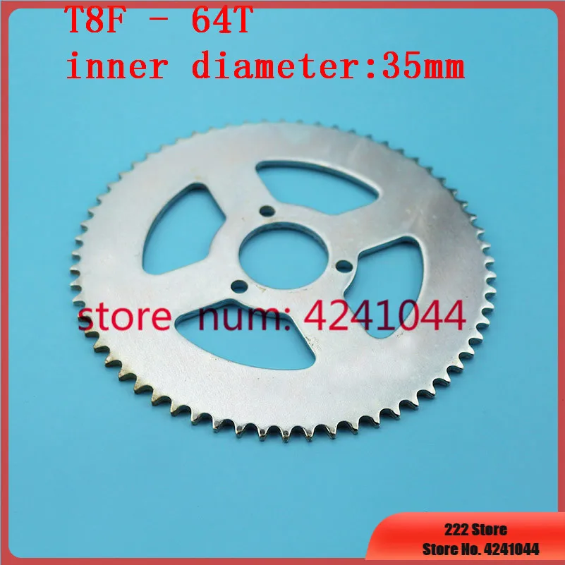 T8F 64T Dente 35 Millimetri Cinese Pocket Bike In Acciaio Posteriore Pignone Catena Per 2 Tempi 47Cc 49Cc Goped Scooter Mini Moto Bambini Atv Quad