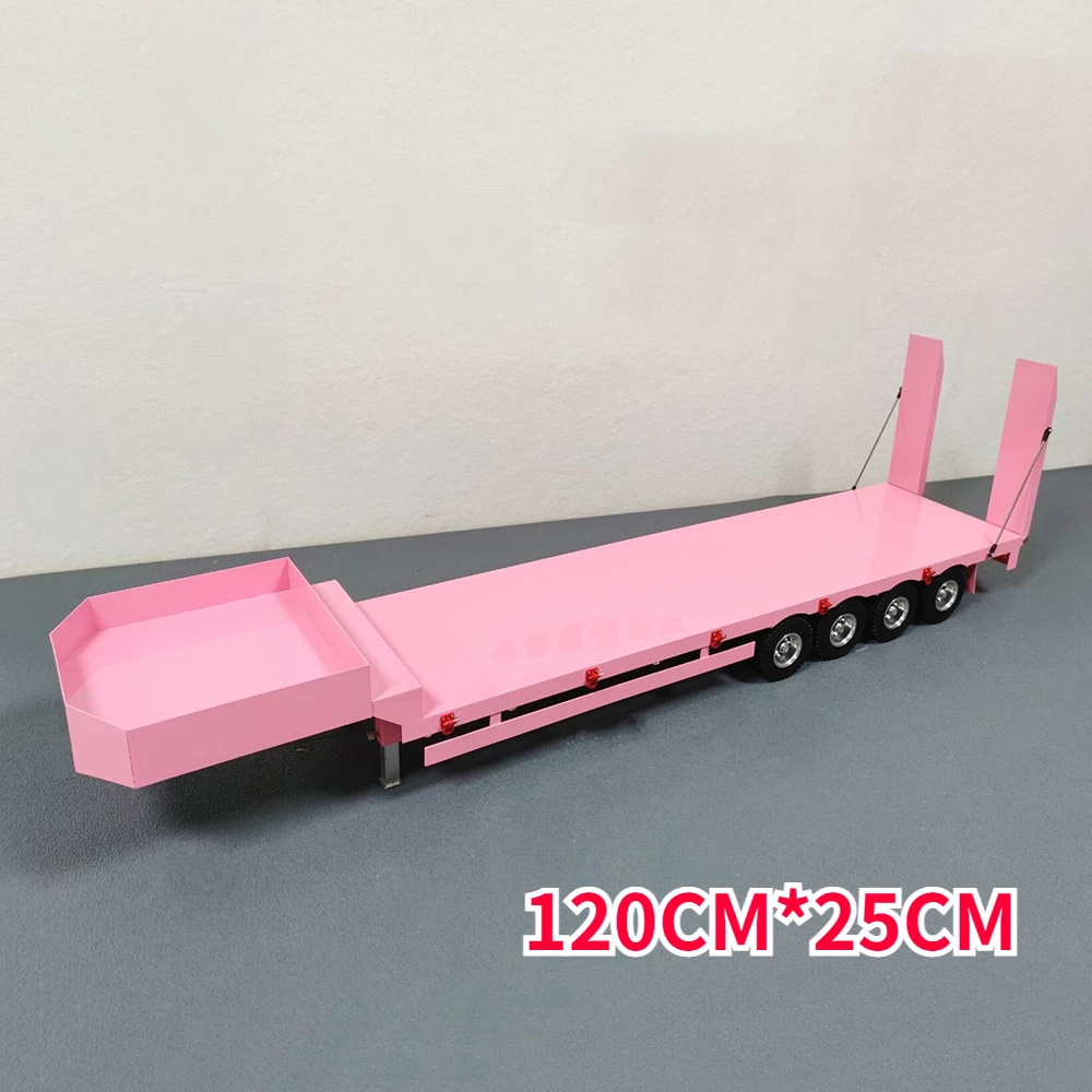 Rimorchio Rc Semirimorchio 1/14 Rimorchio In Metallo Rimorchio A 4 Assi Modello Tamiya Telecomando Auto Trattore Rimorchio Modello Giocattolo