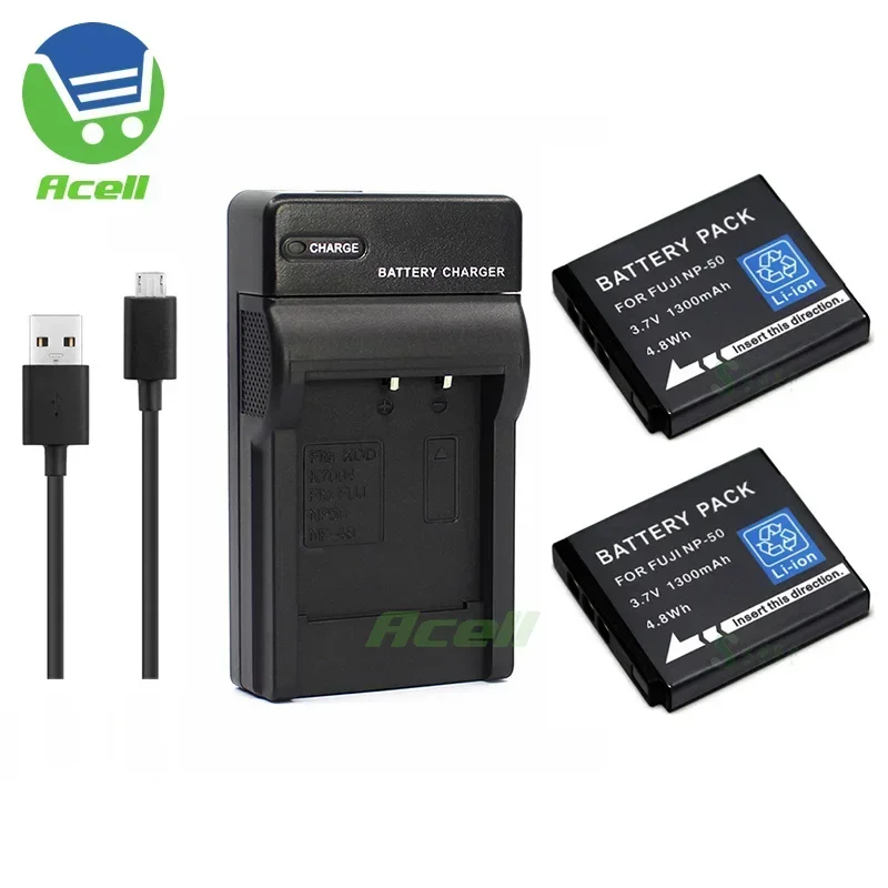 Np-50 Batteria O Caricabatterie Usb Per Fujifilm Finepix F100Fd F60Fd F50Fd Xp200 F85Exr F80Exr F85Exr Real 3D W3 Camera Sostituire Np-50A