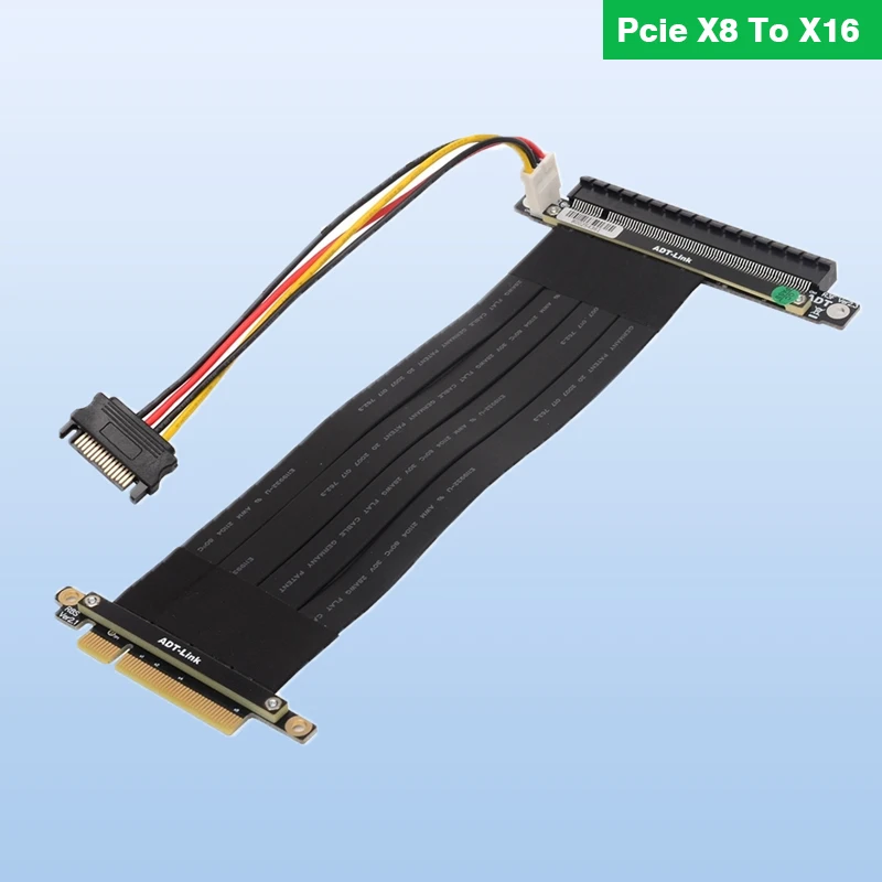 Rtx 3060 Pcie X8 A X16 Scheda Grafica Riser Cable Riser Pci Express X16 X8 Con Sata 4Pin Power Per Eth Mining Bitcoin Miner
