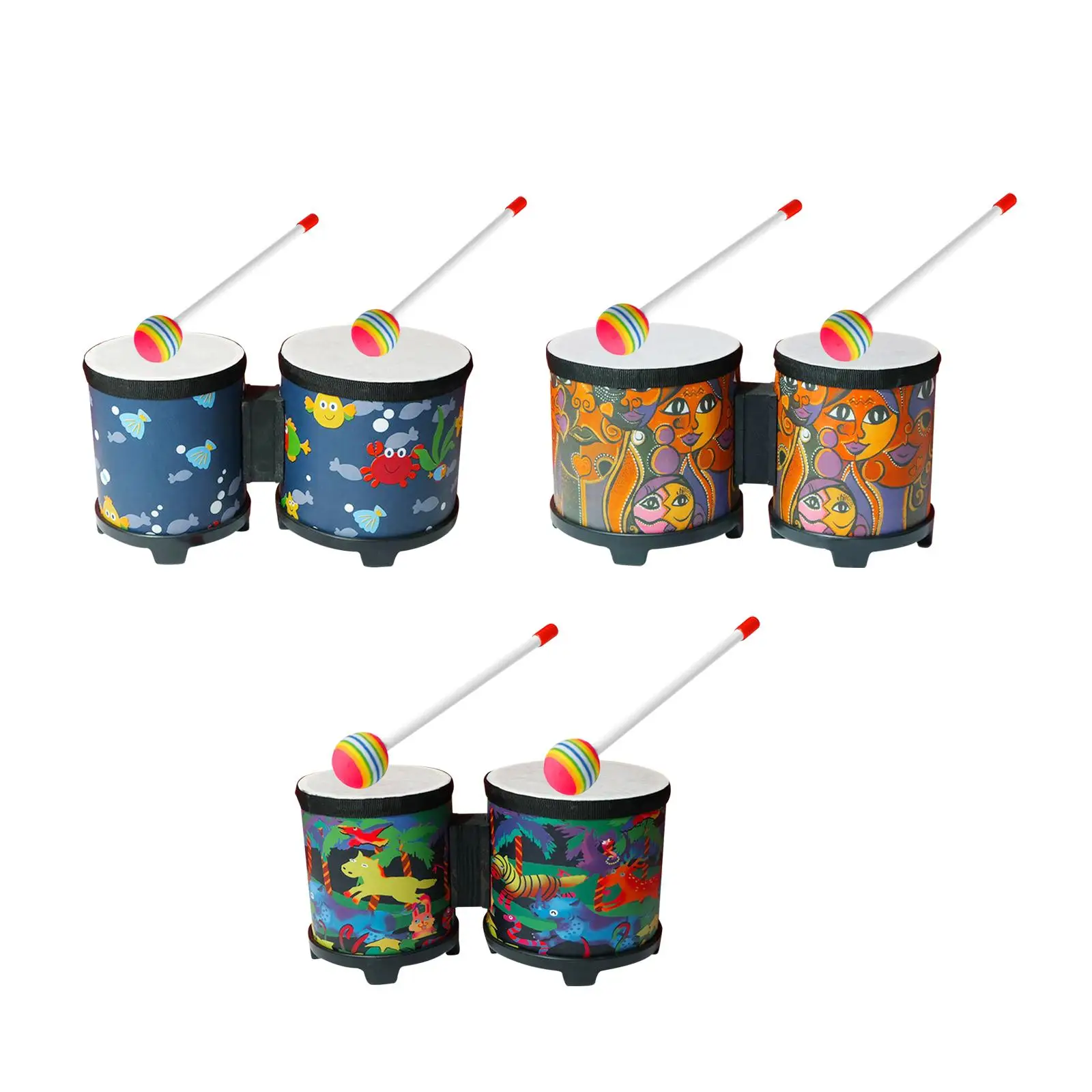 Pratica Bongos Musica Illuminismo Tamburo Strumento A Percussione Giocattolo Educativo
