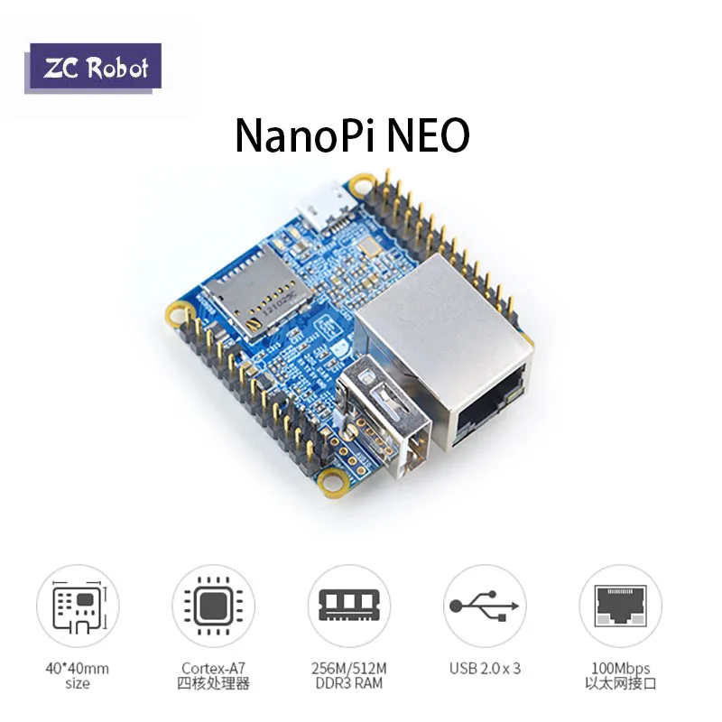 Nanopi Neo Open Source Allwinner H3 Scheda Di Sviluppo Super Raspberry Pie Quad-Core Cortex-A7 Ddr3 Ram 512Mb Run Ubuntu Core