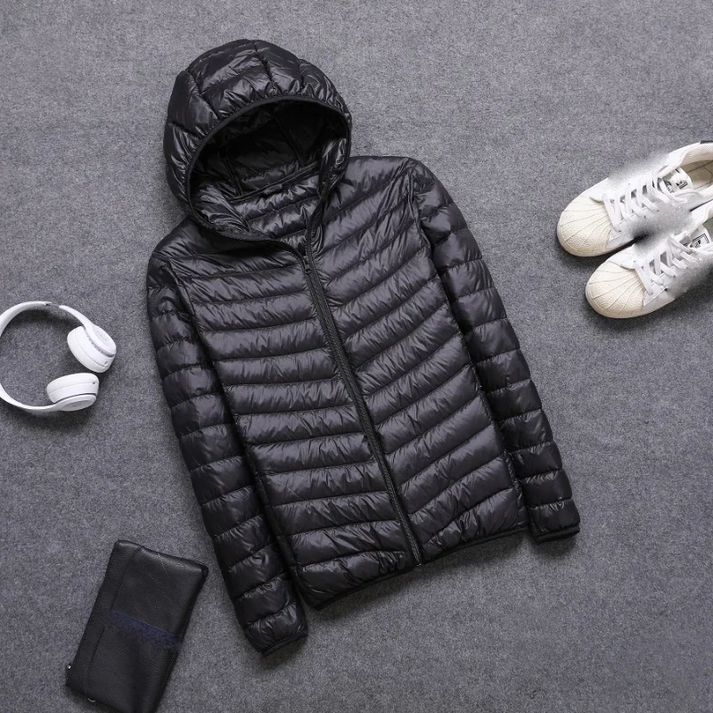Giacca Invernale Da Uomo 2022 New Ultra Light Duck Down Parka Slim Men Puffer Jacket Piumino Portatile Antivento Chaqueta Casaco Hwe