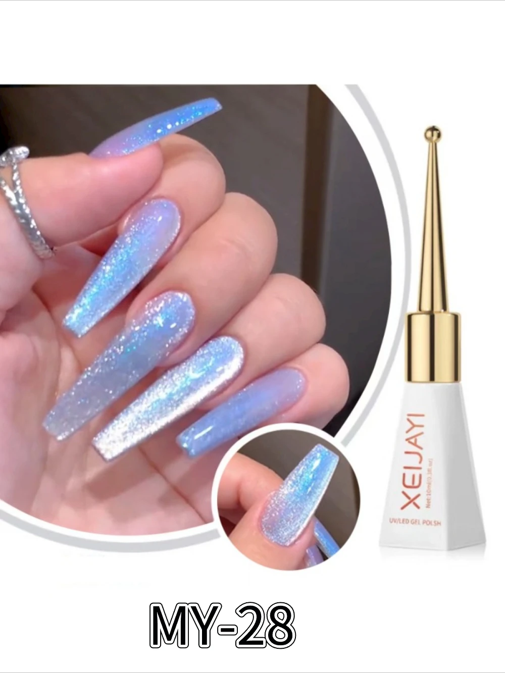 Xeijayi Cat Eye Gel Polish Color Glitter Riflettente Gel Magnetico Top Coat Soak Smalto Permanente Per Unghie Uv Nail Art Accessori Manicura