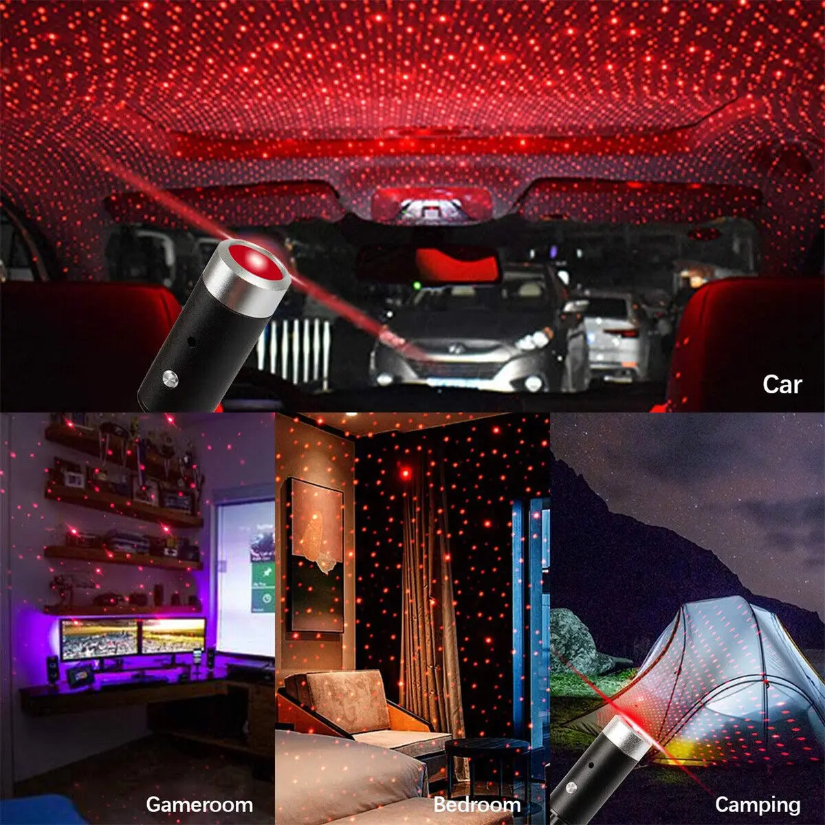Accessori Per Auto Usb Atmosfera Interna Star Sky Lamp Luci Notturne Ambientali