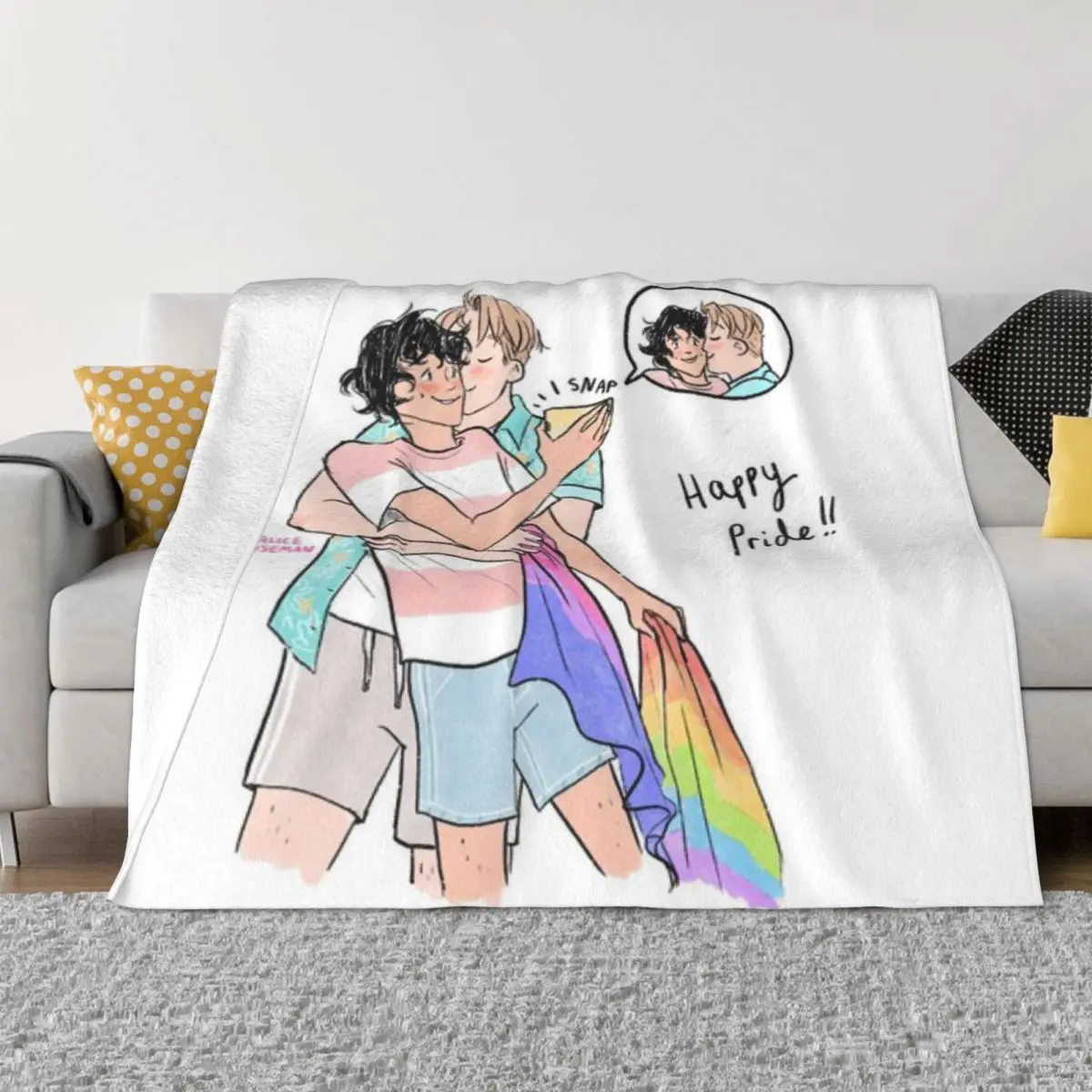 Happy Pride Una Coperta In Micro Pile Ultra Morbida