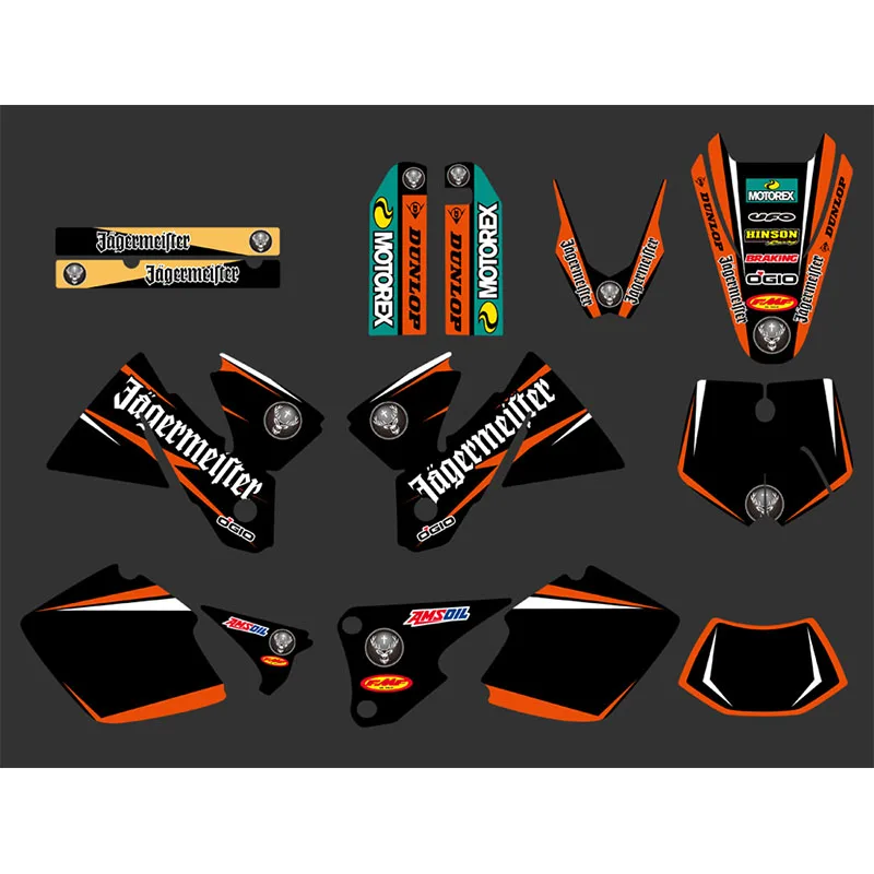 Motorcycle Exc Year 1998 1999 2000 Sticker Decal Graphics For Ktm Dirt Pit Bike Wrap Kit