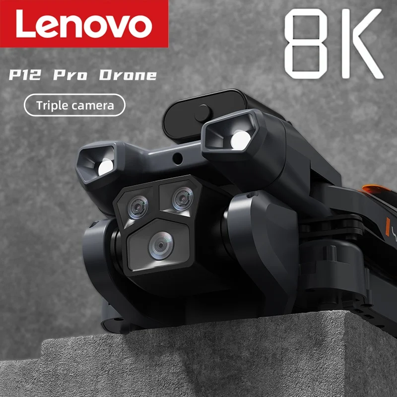Lenovo P12 Pro Drone 4K/8K Hd Fotografia Aerea Drone Follow Me Ritorno A Bassa Potenza Gimbal A Tre Assi Drone Video Anti-Shake