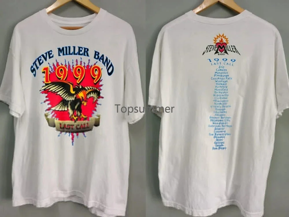 1999 Steve Miller Band Last Call Tour Concert T Shirt Rock Concert Shirt
