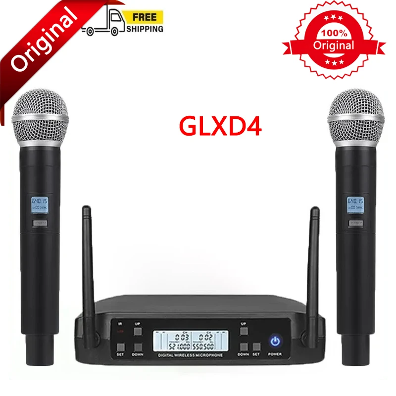 Nuovo Microfono Wireless Glxd4 Uhf 640-690Mhz Microfono Portatile Ad Alte Prestazioni Professionale Per Shure Studio Recording Karaoke