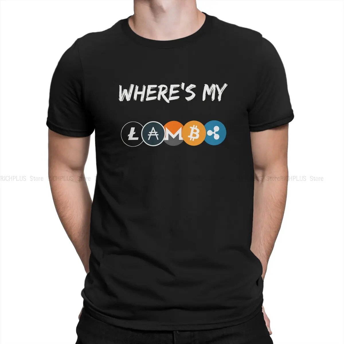 Maglietta Da Uomo Criptovaluta Dove Si Trova La Mia Maglietta In Poliestere Individualità Lambo Originale Streetwear Nuova Tendenza