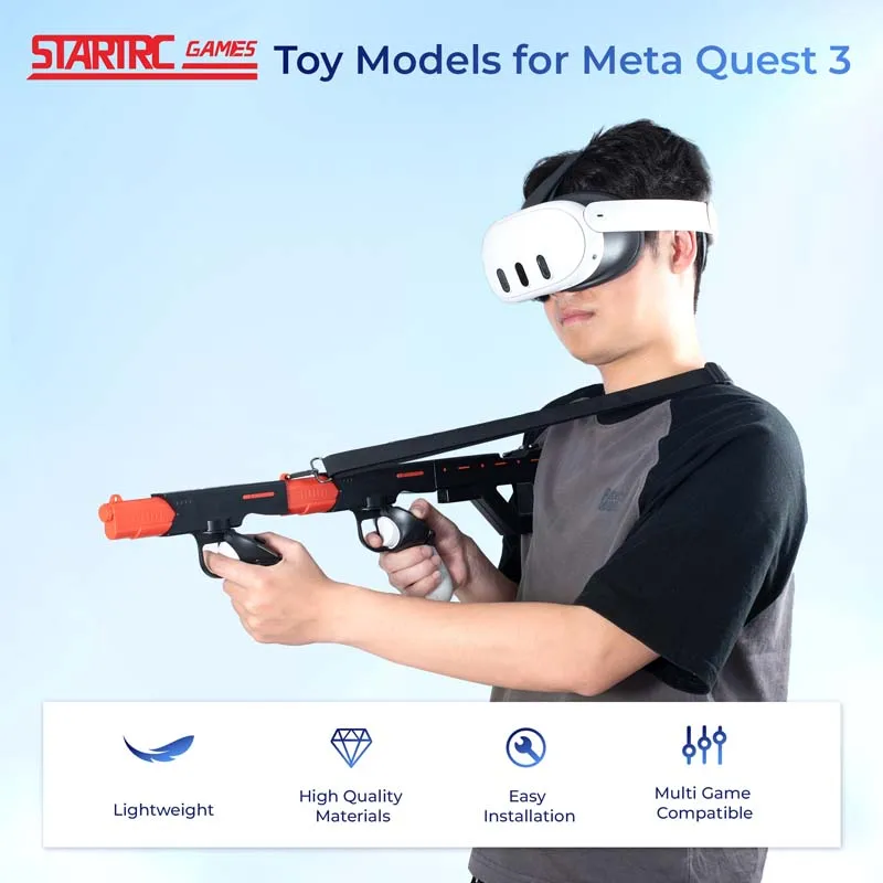 Per Meta Quest 3 Gun Stock Vr Controller Supporto Magnetico Gunstock Enhanced Fps Gaming Experience Per Oculus Quest3 Vr Accessori