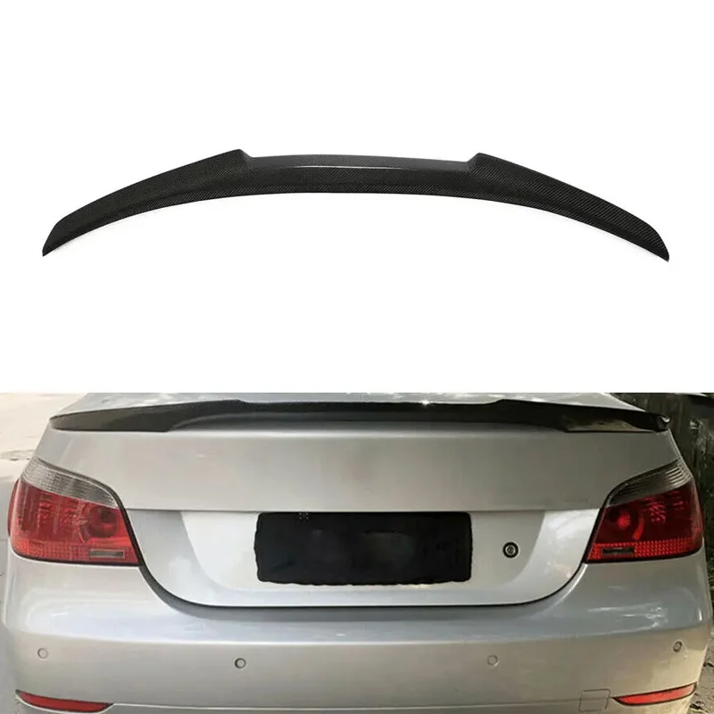 M4 Style E60 Spoiler Posteriore Del Bagagliaio Per Bmw Serie 5 E60 2004-2009 Ali Superiori Kit Corpo Labbro Nero Splitter Trunk Trim Accessori Auto