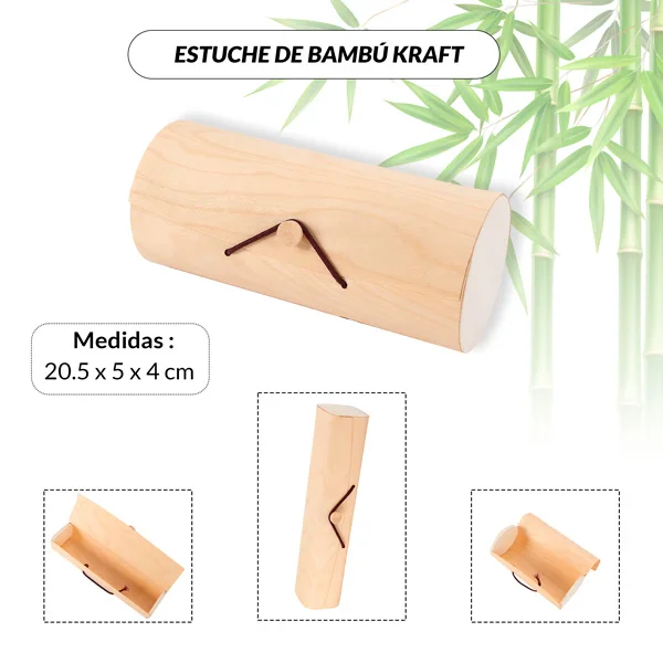 Estuche De Bambúkraft Rettangolare-Dettagli, Regali E Regali Per Bodas, Comuni Baratos Originales Invitados
