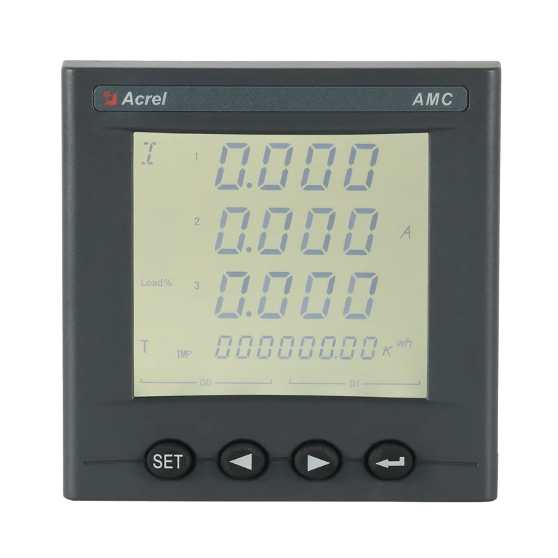 Acrel Amc96L-E4/Kc Ac Smart Power Analyzer Display Lcd Trifase 4 Di2Do Rs485-Modbus/Protocollo Rtu