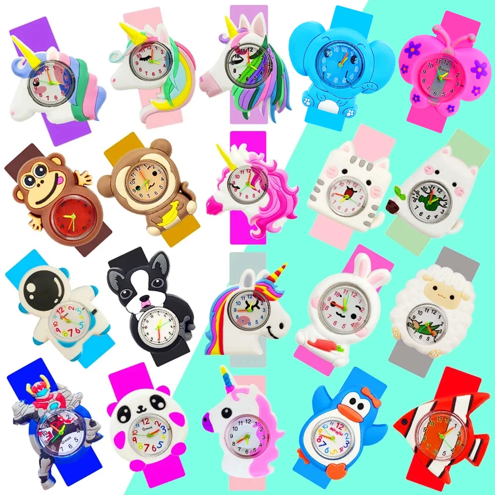Animali Dei Cartoni Animati Orologi Per Bambini Baby Learning Time Bracciale Toy Kids Digital Electronics Orologi Per Ragazze Ragazzi Regalo Di Comple