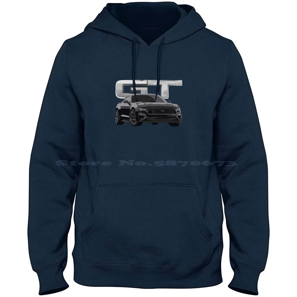Gt V8 Shadow Black 100% Cotone Felpa Con Cappuccio Gt Grand Touring Cars Muscle Car Racing Race Car V8 Shelby Grand Turismo