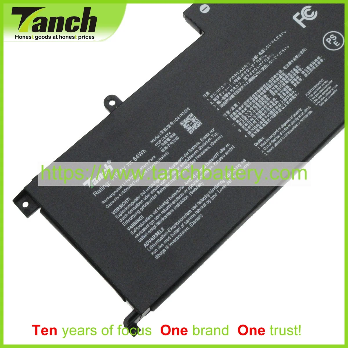 Batterie Per Laptop Tanch Per Asus Zenbook Pro 15 Ux535Li-E3143T Pro 15 Ux535Li-Bo059R Pro 15 Ux535Lh-Bo063T Pro 15 Ux535Li-H2043T