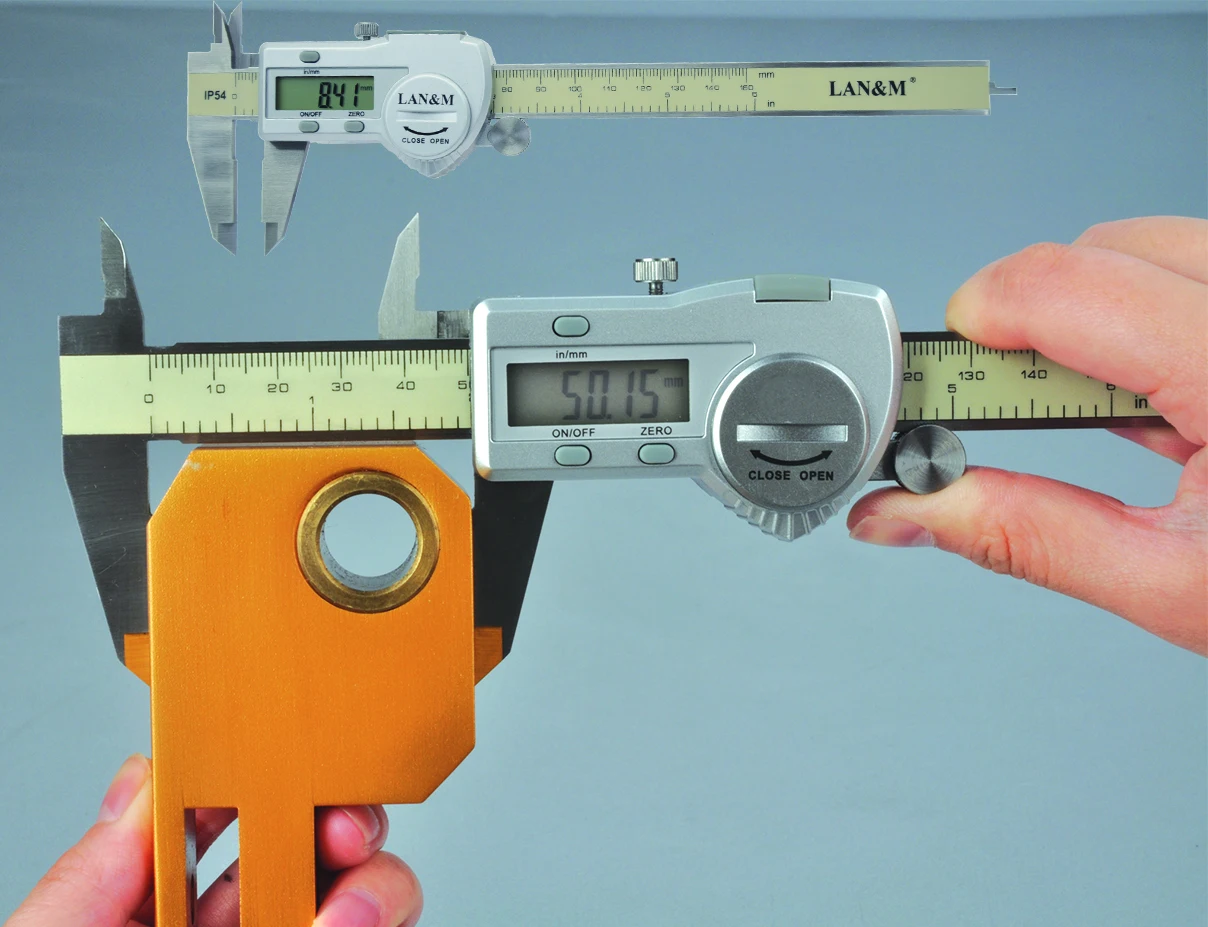 Lan & M Temprato In Acciaio Inox 0-150Mm Calibro Digitale Messschieber Pinza Calibro Elettronico Micrometro