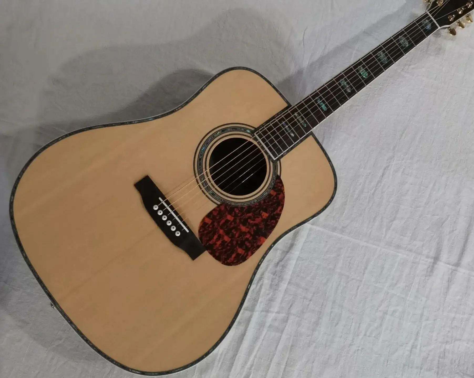 Chitarra Elettrica Acustica Fatta A Mano, Solida Naturale, Di Alta Qualità, D Guitarra, Spedizione Gratuita
