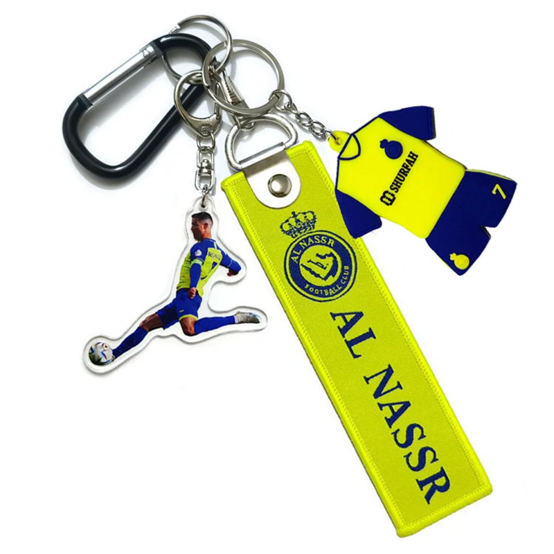 Cr7 Ronaldo Portachiavi Da Calcio Al-Nassr Fc Juventus Portogallo Manchester United Club Star Team Badge Giocatore Di Calcio Pendantkeychain