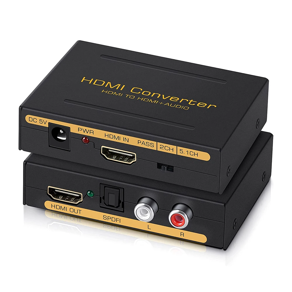 4K 60Hz Hdmi A Hdmi Audio Extractor Splitter Hdmi Audio Extractor Converter Per Xbox Ps5 Supporto 3D Hdcp2.2 18Gpbs Spdif + L/R