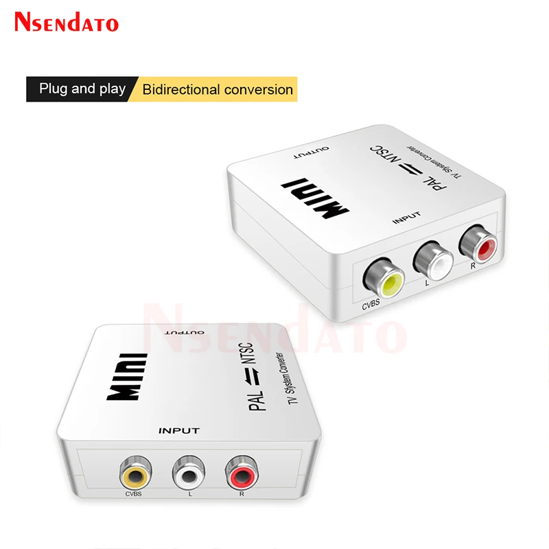 Mini Pal Ntsc Rca Convertitore Di Sistema Video Tv Bidirezionale Pal A Ntsc Pal A Ntsc Adattatore Switcher Da Ntsc A Pal Per Ps3 Xbox Dvd