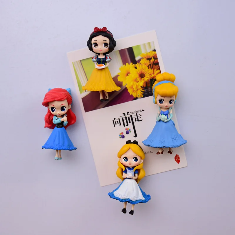 4 Pz/Set Disney Princess Doll Frozen Elsa Girl Squisito Compleanno Sophia Snow White Toy Princess Ornaments Regalo Di Natale