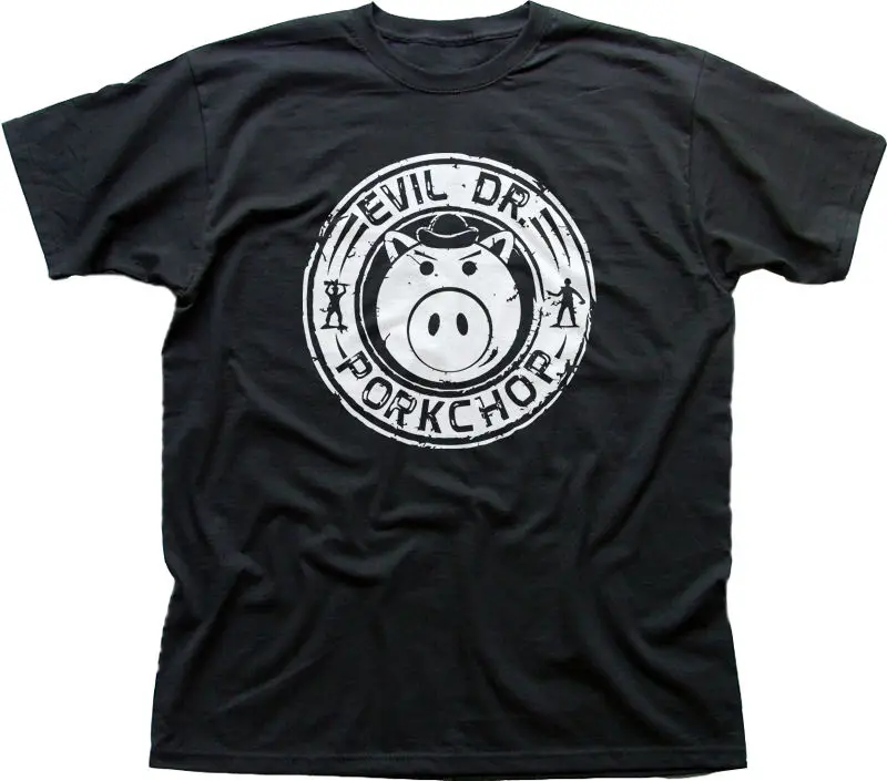 Top Summer Cool Funny T-Shirt Evil Dr Doctor Porkcuts Toy Story T-Shirt In Cotone Stampato Nero T-Shirt Con Stampa 9895 Uomo
