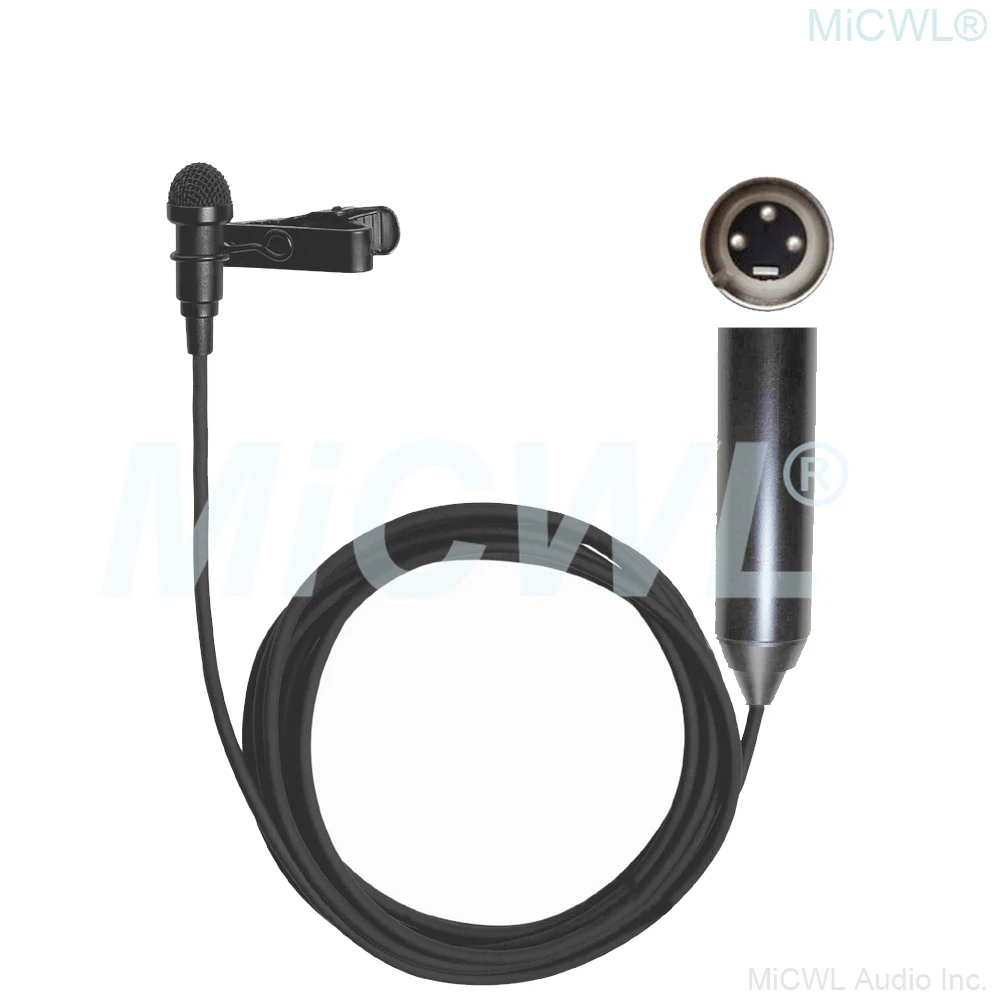 48V Phantom Power Omnidirezionale Xlr Lavalier Microfono Con Risvolto Per Canon Sony Panasonic Videocamere Zoom Tascam 5M 15M Cavo