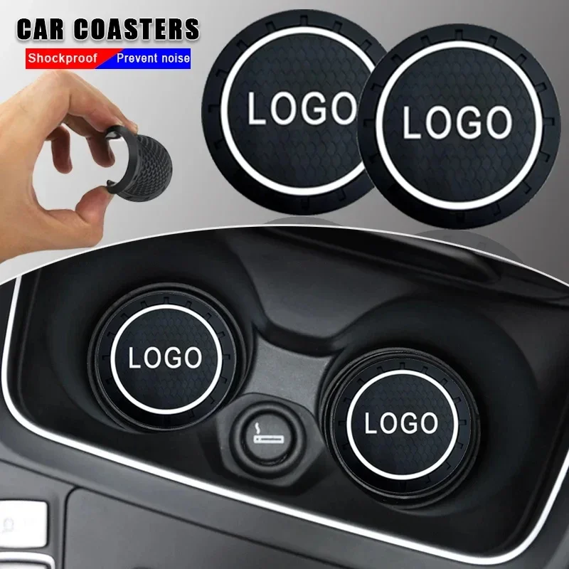2Pcs Car Coaster Water Cup Bottle Holder Pad Tappetino Antiscivolo Per Bmw Mx4 X3 X5 X6 M2 M3 M4 M5 F11 F30 F35 E36 E46 E66 E68 G29