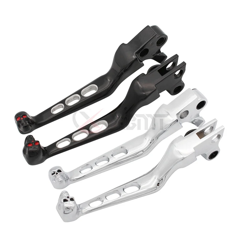 Moto Skull Feritoie Leve Frizione Freno Per Harley 1996-2003 Xl 1996-Later Dyna 1996- 2014 Softail E 1996-2007 Touring