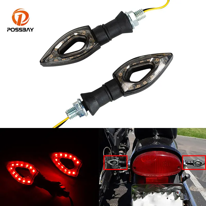 2 Pz Moto Led Indicatori Di Direzione Luce 12V Indicatore 8Mm Per Dirt Bike Dual Sport Honda Yamaha Yzf R1 R6 Suzuki Kawasaki Scooter