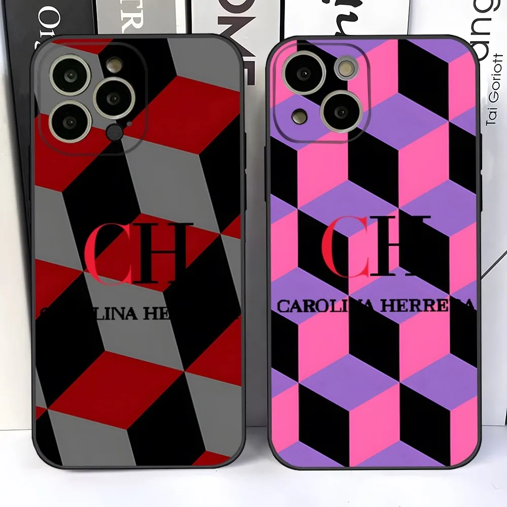 C-Carolina Fashion H-Herrera Custodia Per Telefono Per 14 Pro Max Per Apple Iphone 15 13 14 12 Mini 11 Xr X Xs Pro Max 8 7 Plus Cover Posteriore