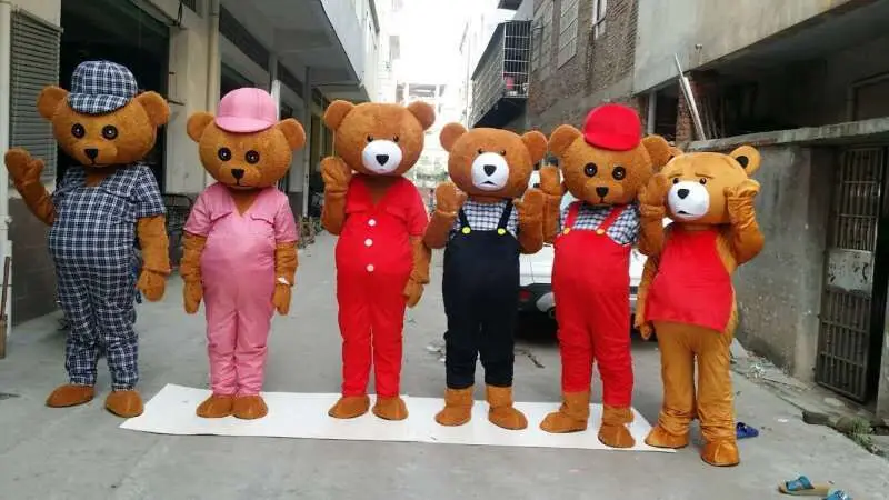 Teddy Mascot Costume Teddy Bear Mascotter Cartoon Fancy Dress Costume Halloween Fancy Dress Christmas Cosplay For Party