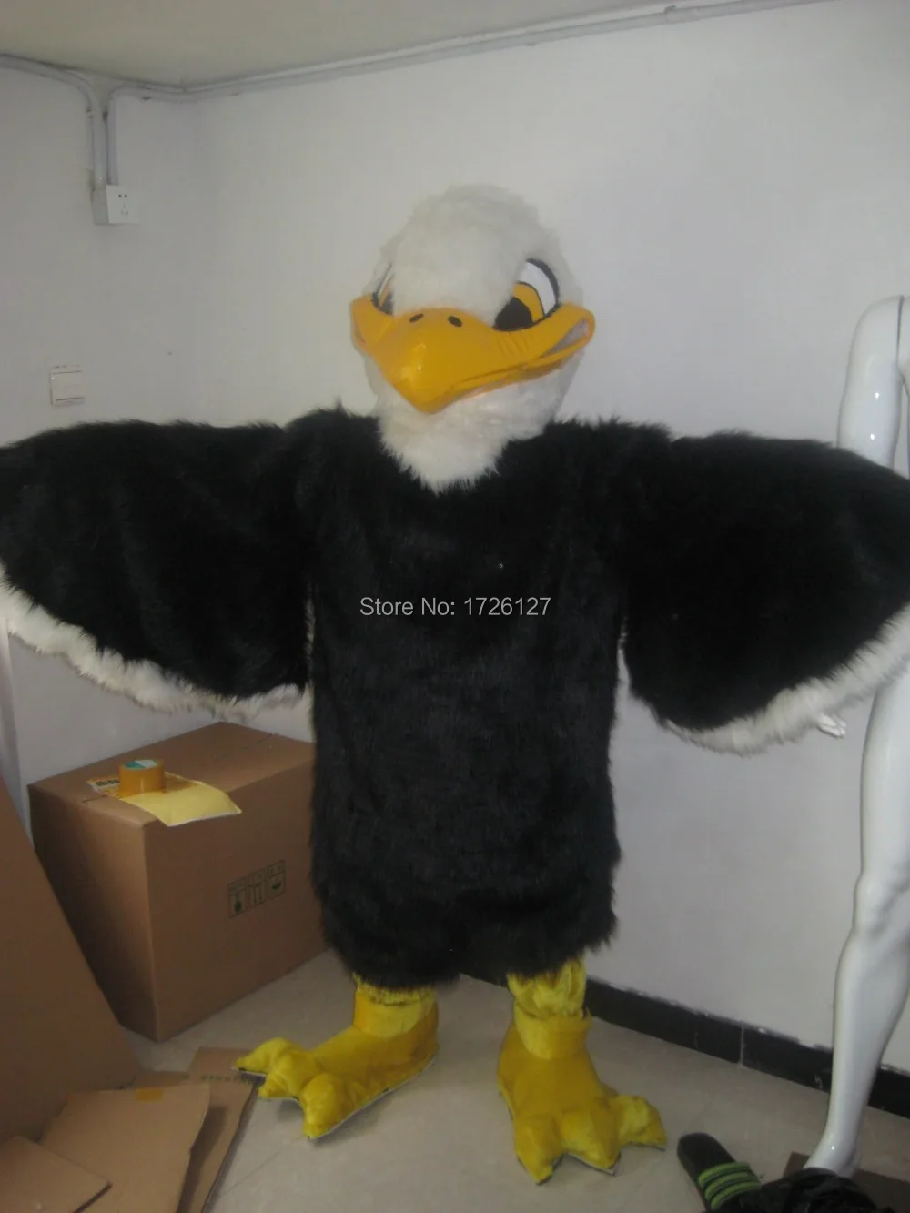 Black Eagle Mascot Hawk Falcon Mascot Costume Custom Fancy Costume Anime Cosplay Personaggio Mascotte Costume Di Carnevale