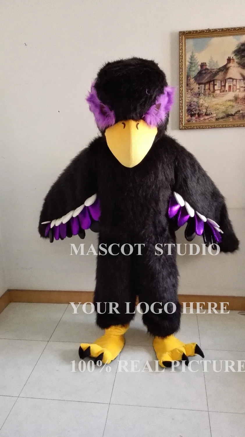 Black Eagle Mascot Hawk Falcon Mascot Costume Custom Fancy Costume Anime Cosplay Kit Mascotte Tema Fancy Dress Costume Di Carnevale
